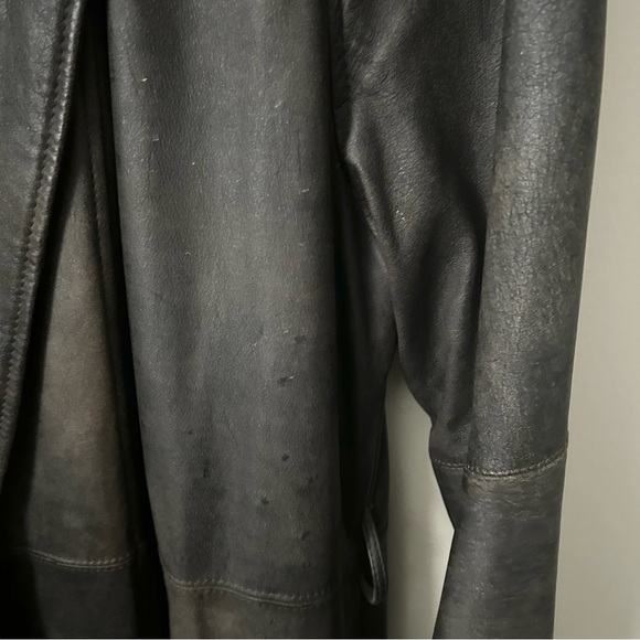 Vintage Wilson Leather Adventure Bond Leather Belted Trench Coat - Picture 5 of 10